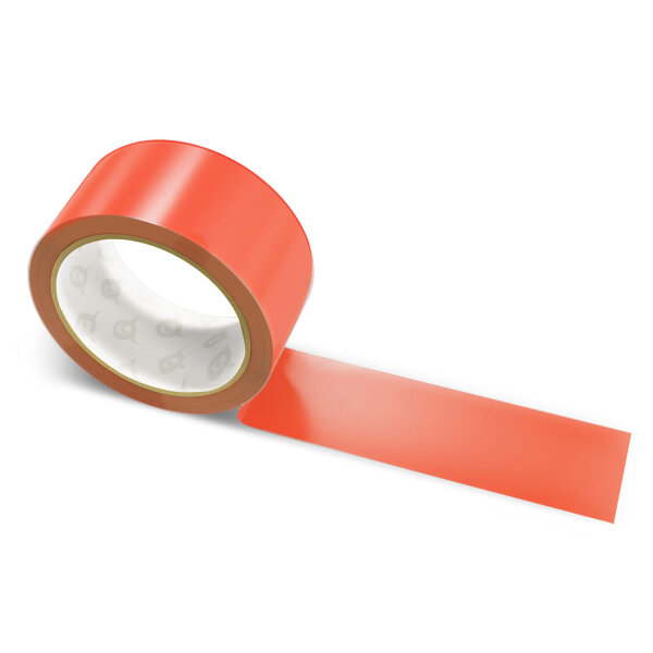 Paper packing tape light red - 50mm x 50m - CMYK 0/78/86/2