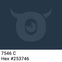 PP packing tape dark marine blue - 48mm x 66m - CMYK 47/21/0/73