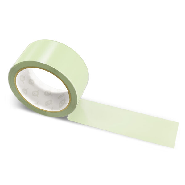 PP packing tape pale olive green - 48mm x 66m - CMYK 8/0/23/16