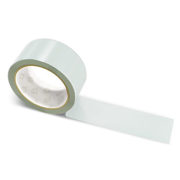 PP packing tape light gray green - 48mm x 66m - CMYK 7/0/2/21