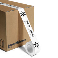 Custom PP packing tape - 1-colored - 18 mm x 66 m - white