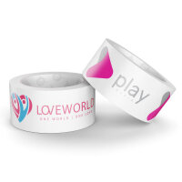 Custom paper packing tape - 2-colored - 50 mm x 50 m - white