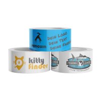 Custom paper packing tape - 2-colored - 50 mm x 50 m - brown