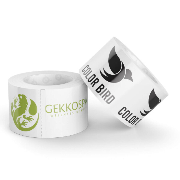 Custom PP packing tape - 1-colored - 72 mm x 66 m - white