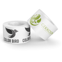 Custom paper packing tape - 1-colored - 75 mm x 100 m - white