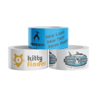 Custom paper packing tape - 2-colored - 50 mm x 500 m - special color