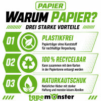 Papier Klebeband "EMPTY" grün - Vorbedrucktes Kennzeichnungsband für Museen & Kunsttransport