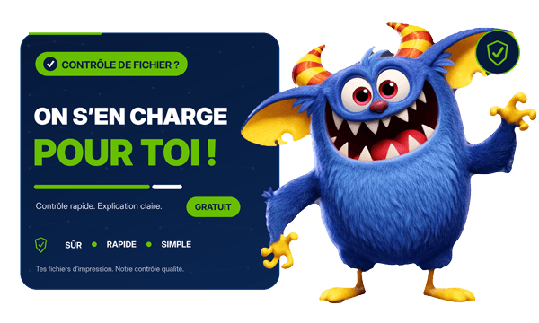 Bannière : vérification gratuite des fichiers d'impression pour ruban imprimé