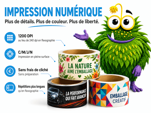 Trois rouleaux de ruban PP avec leurs atouts