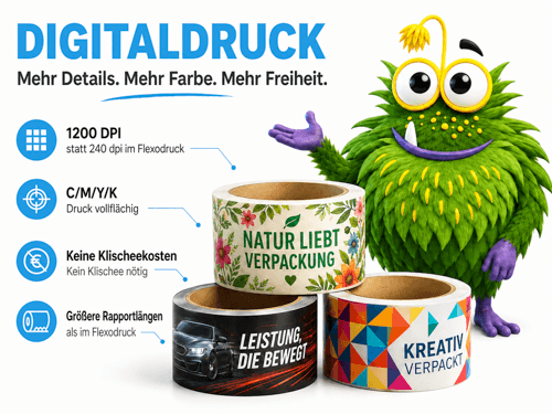 Drei PP Klebebandrollen mit USPs